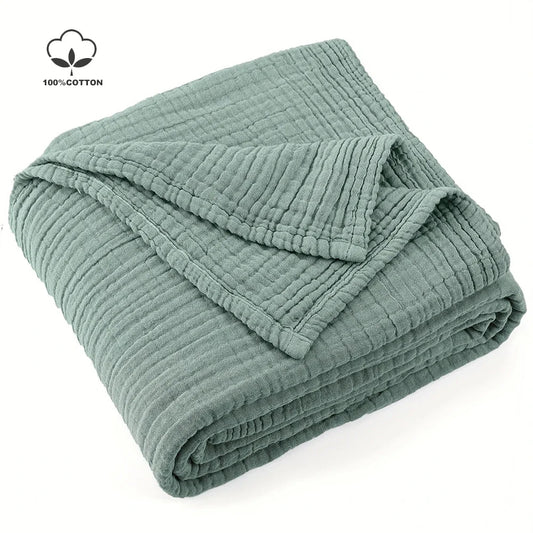 Luxurious Cotton Muslin Throw Blanket